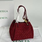 Soft Suede Parachute-Style Woven Bag