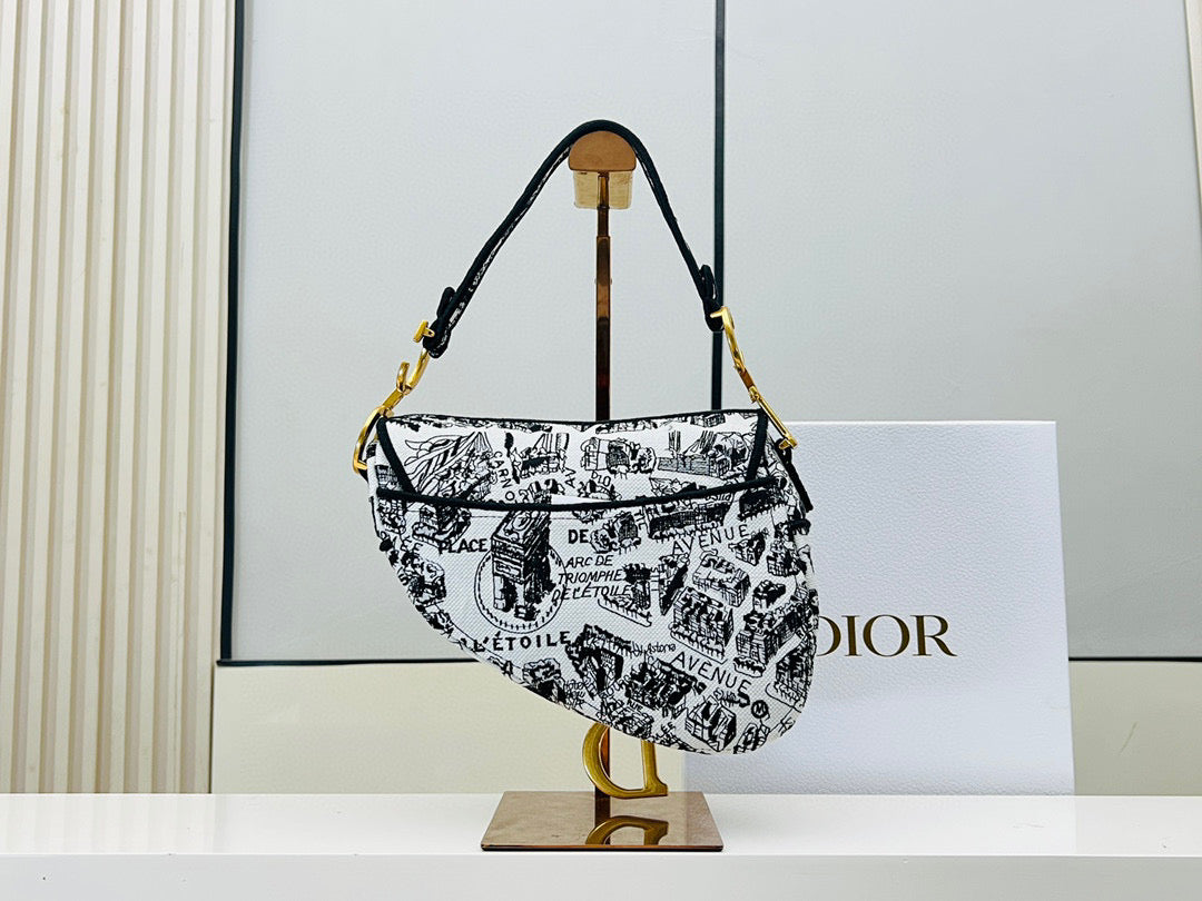 D Saddle Bag - Embroidered (Top quality)