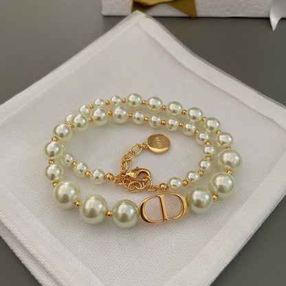 D*i*o*r Pearl Choker and Bracelet Set