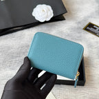 Lychee-Grain Zip Coin Purse (Premium Quality)