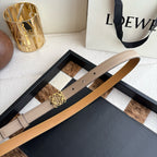 Anagram Buckle Leather Belt