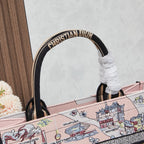 D Elegant Oversized Embroidered Tote Bag