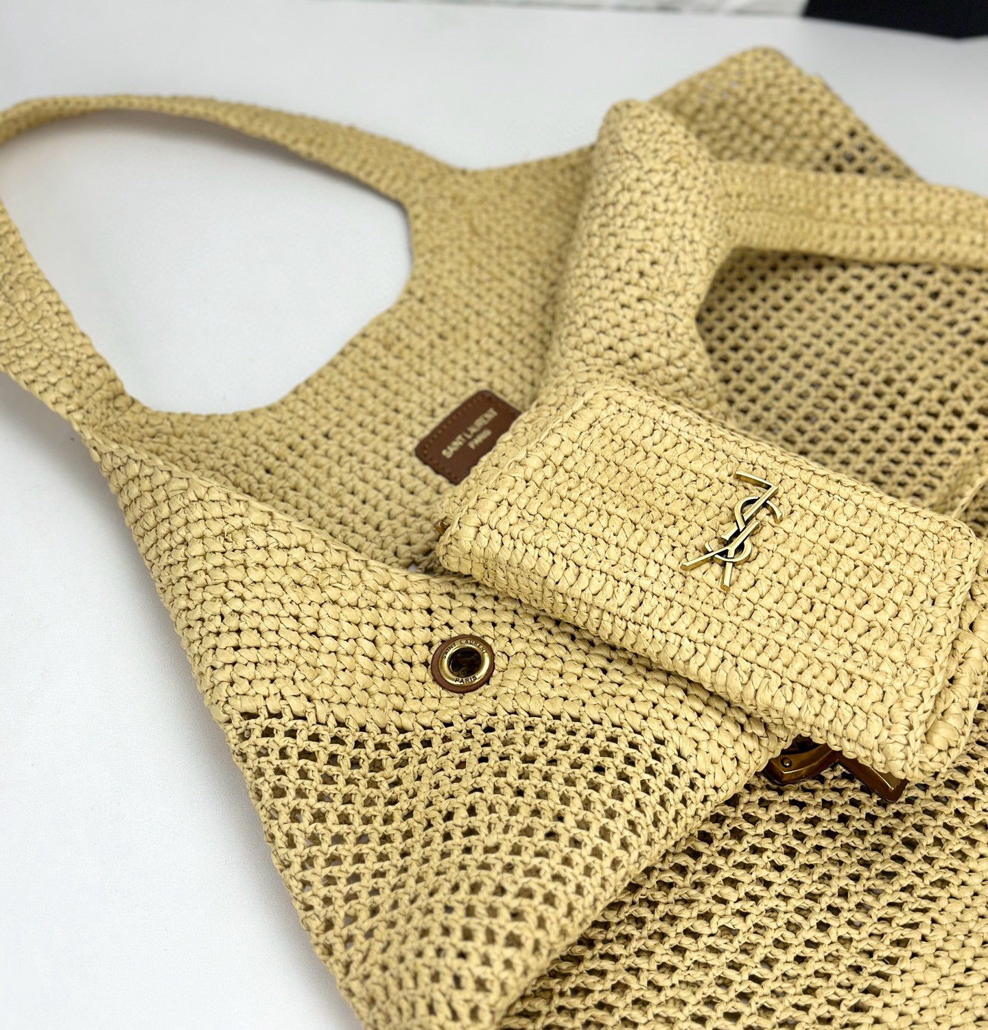 ICARE Natural Raffia Large Handwoven Tote Bag (High quality )