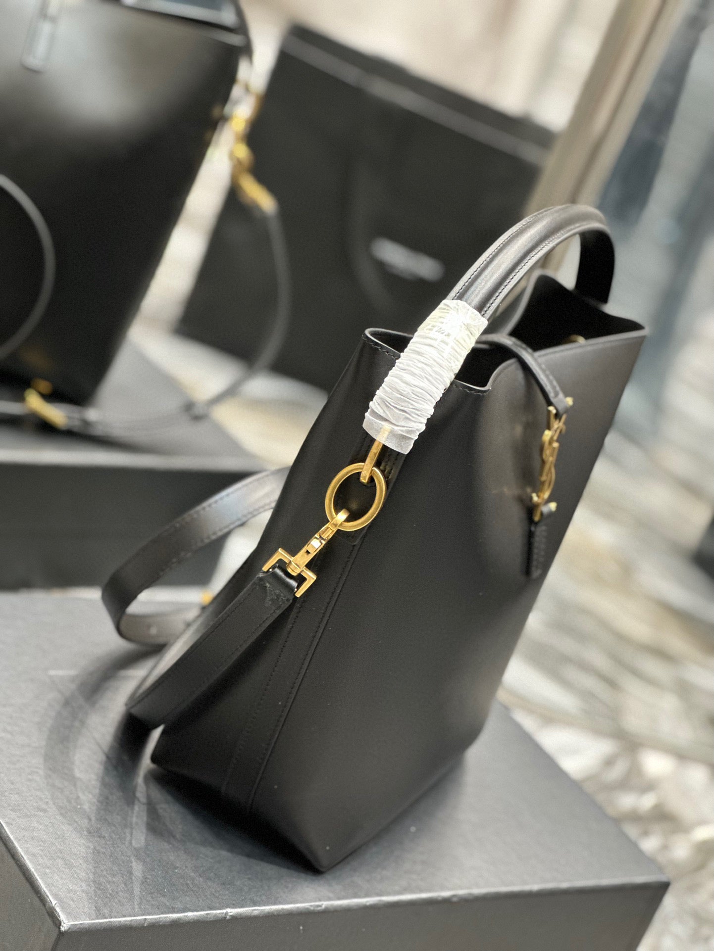 Y Bucket Bag in Original Italian Calfskin