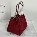 Soft Suede Parachute-Style Woven Bag