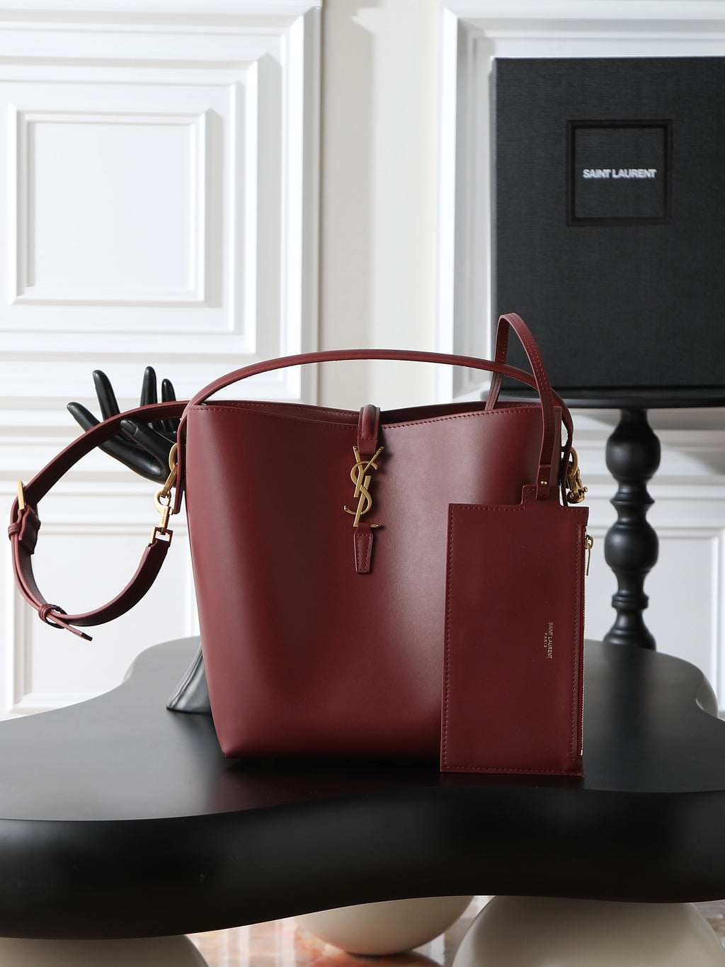 Bucket Bag | LE 37 | Smooth Calfskin | Dark Red (Premium Quality )