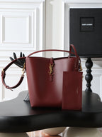Bucket Bag | LE 37 | Smooth Calfskin | Dark Red (Premium Quality )