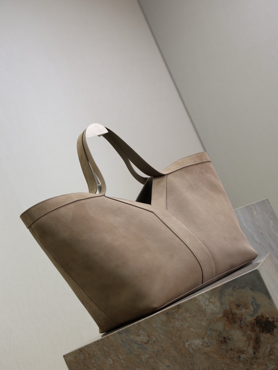 Y Suede & Calfskin Logo Tote Bag  |Premium Quality |