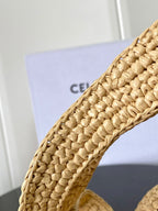 Summer Luxe Raffia Tote with Leather Accents (Premium Quality )