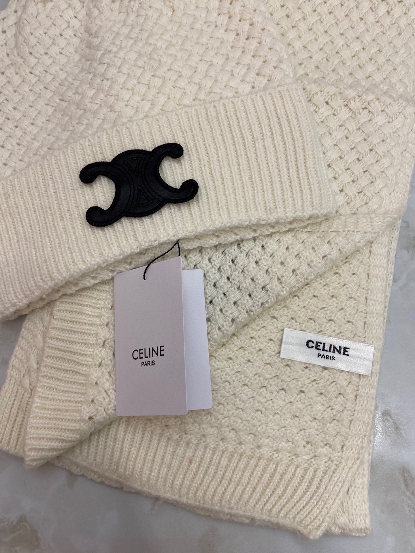 Ce*li*n cashmere hat and scarves