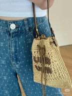 M. M Woven Bucket Bag