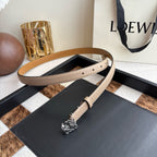 Anagram Buckle Leather Belt