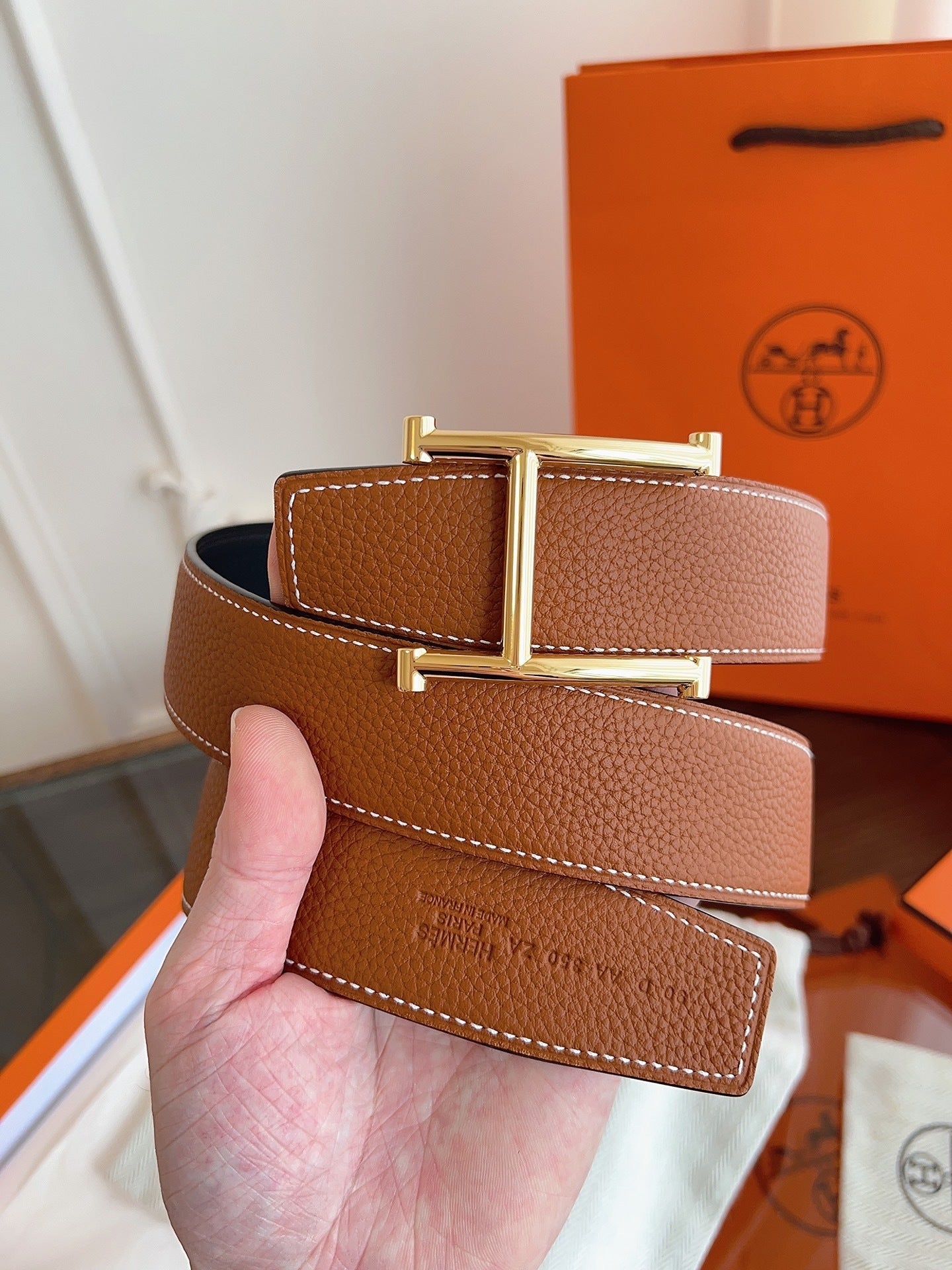 Premium Reversible Leather Belt — 3.8cm Width