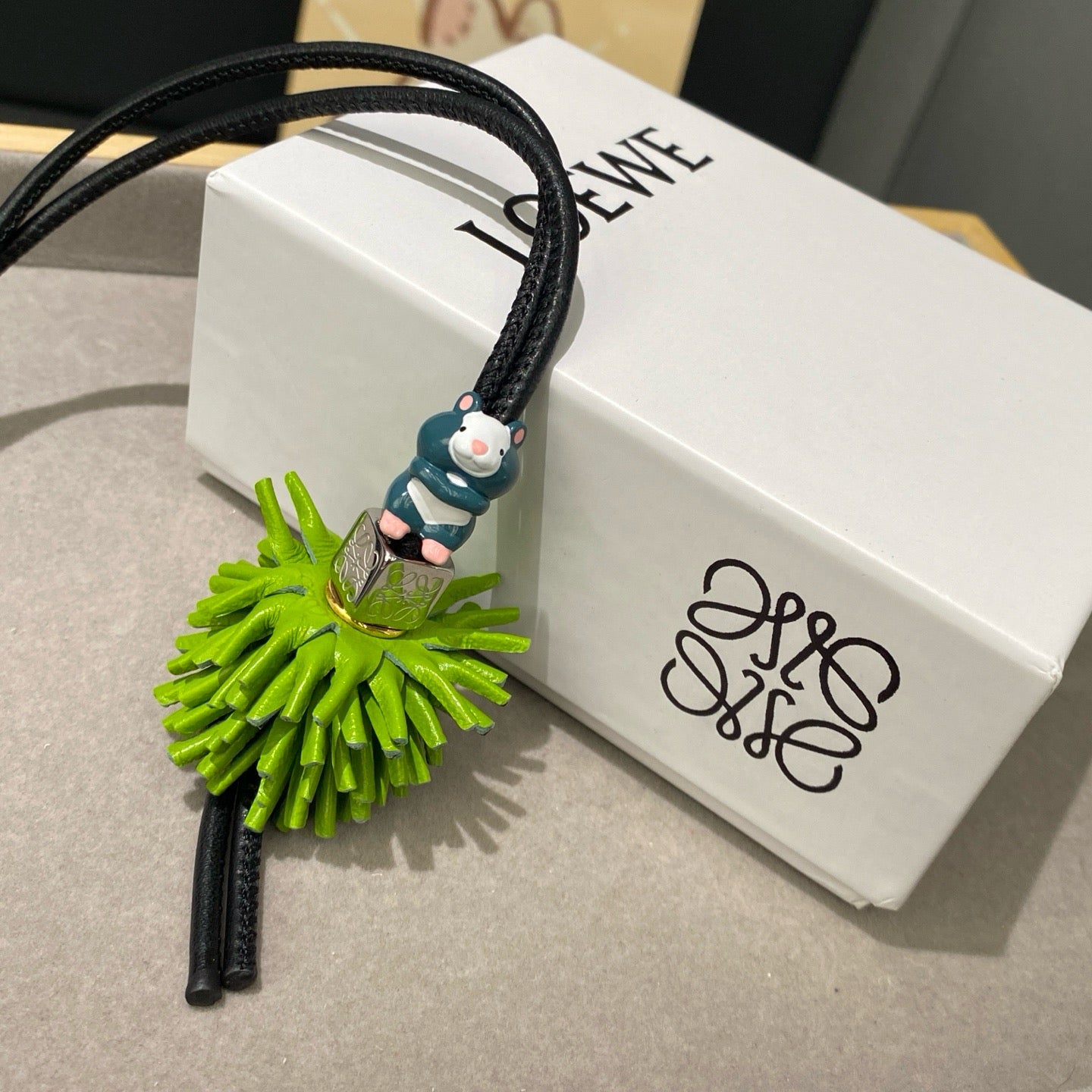 Beaded Leather Goldfish Charm 🐟