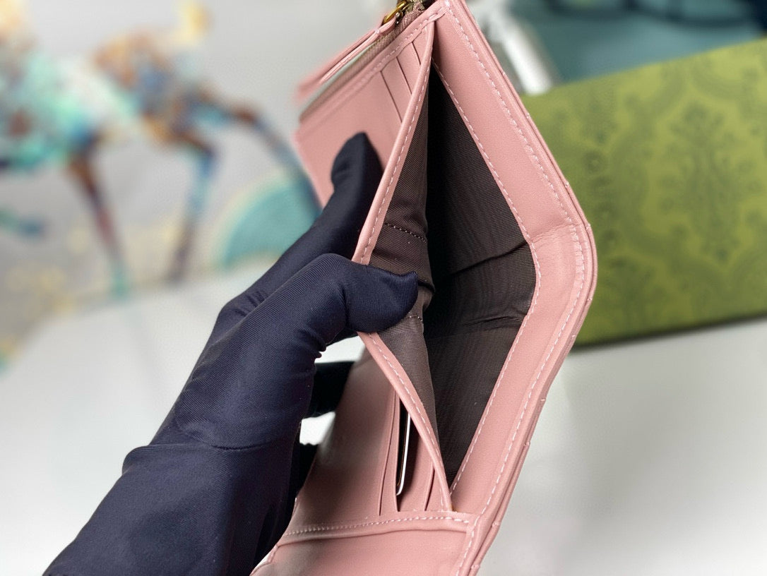 Double J  Bronze Metal Folding Clip Wallet