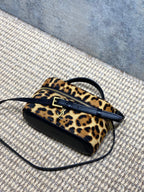 Leopard-Effect Leather Vanity Bag (Premium Quality)