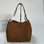 Soft Suede Parachute-Style Woven Bag