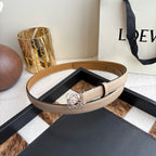 Anagram Buckle Leather Belt