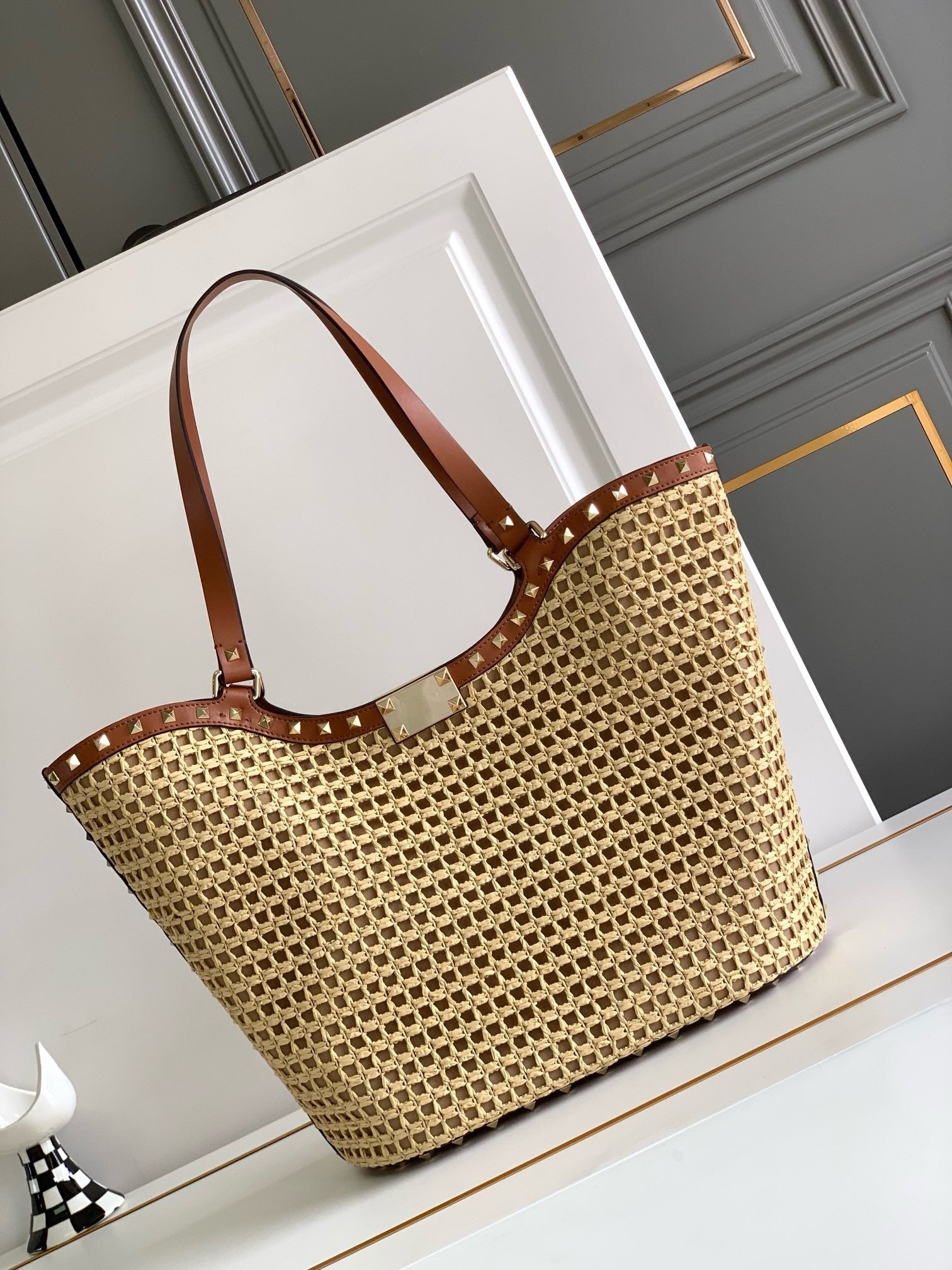 Raffia Woven Tote Bag