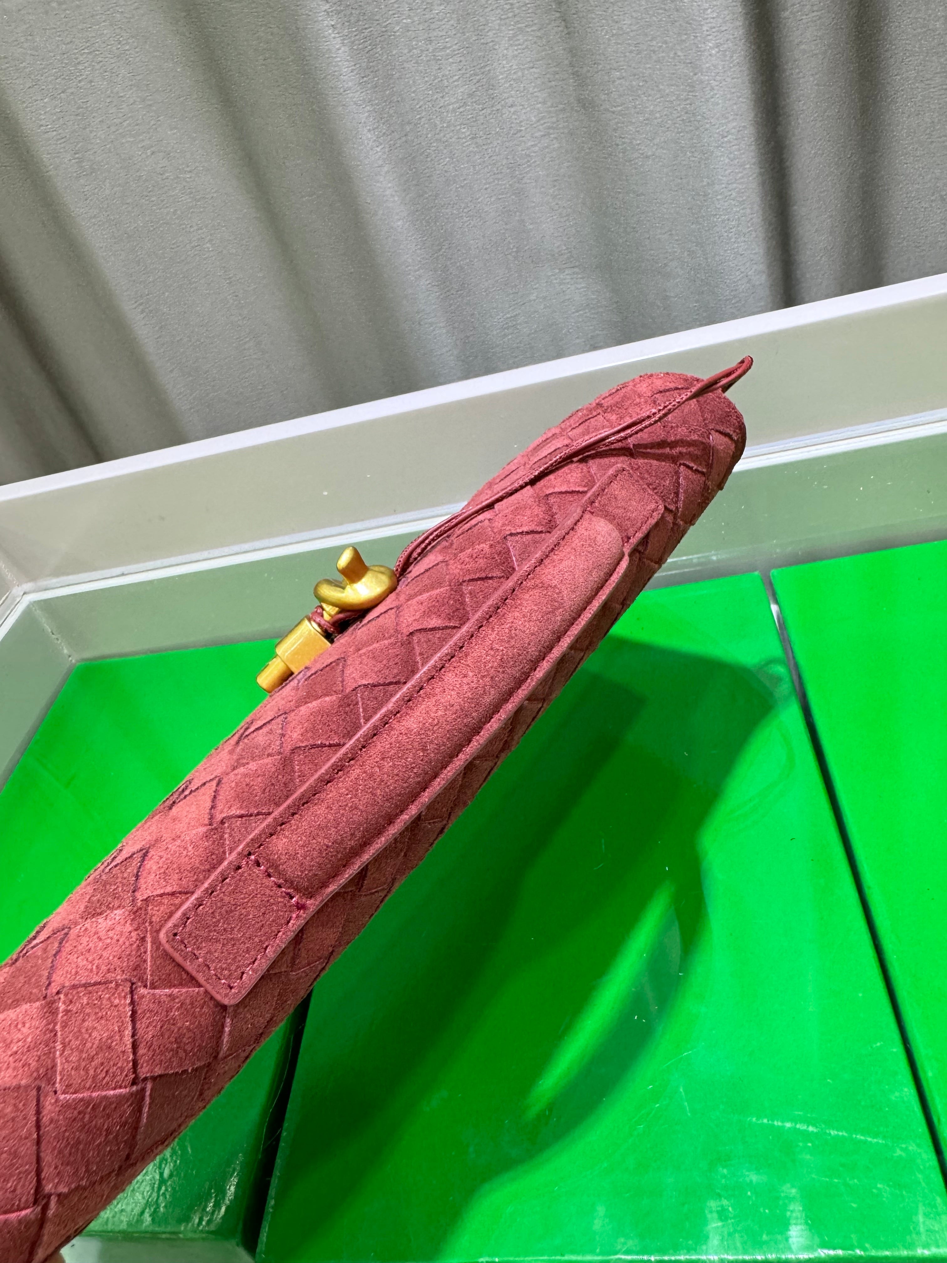 Frosted Leather Evening Handbag