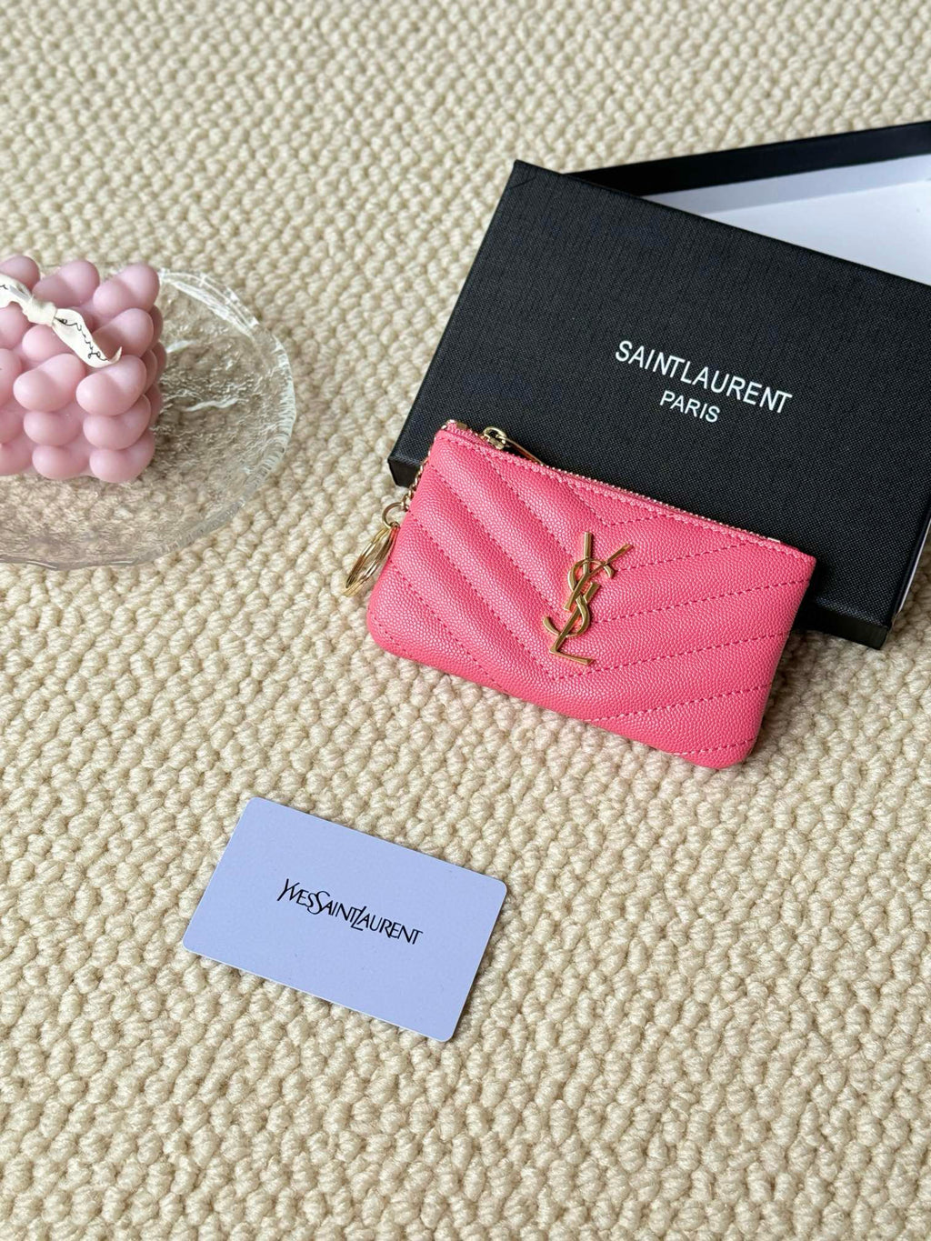 Luxury Quilted Key Pouch