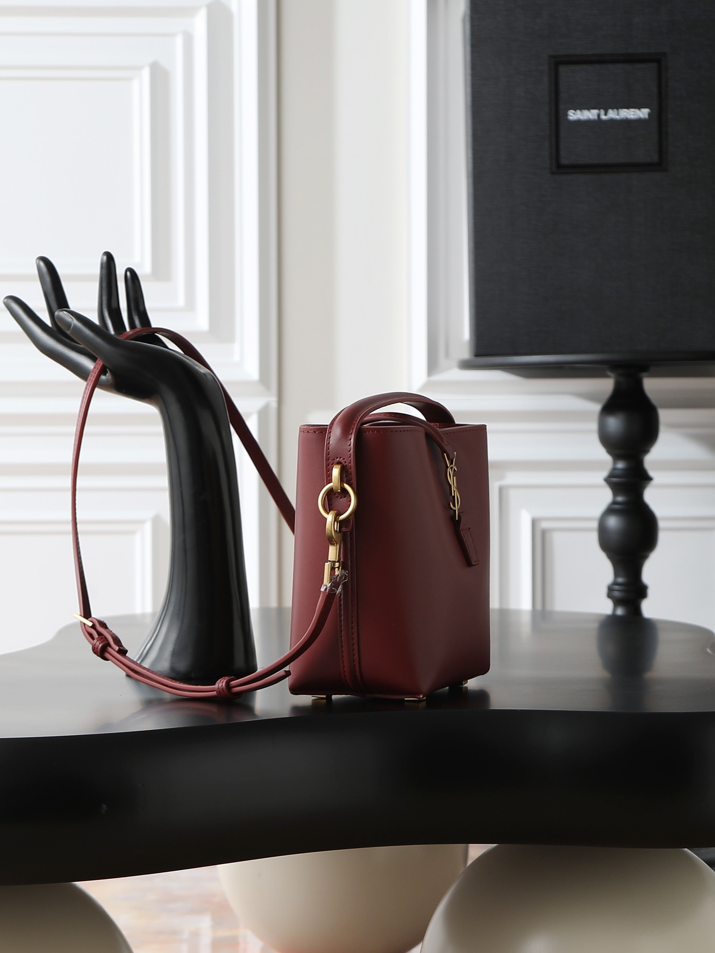 Bucket Bag | LE 37 | Smooth Calfskin | Dark Red (Premium Quality )