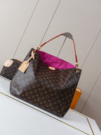 Monogram Canvas Shoulder Bag MM | Pivoine Pink | Premium quality