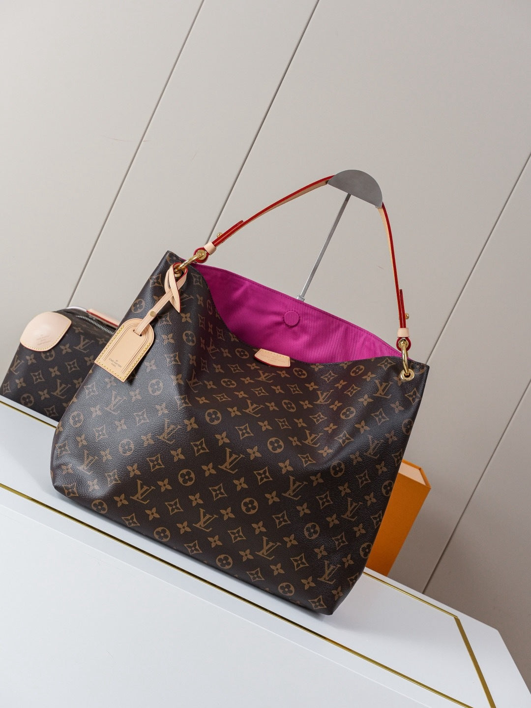 Monogram Canvas Shoulder Bag MM | Pivoine Pink | Premium quality