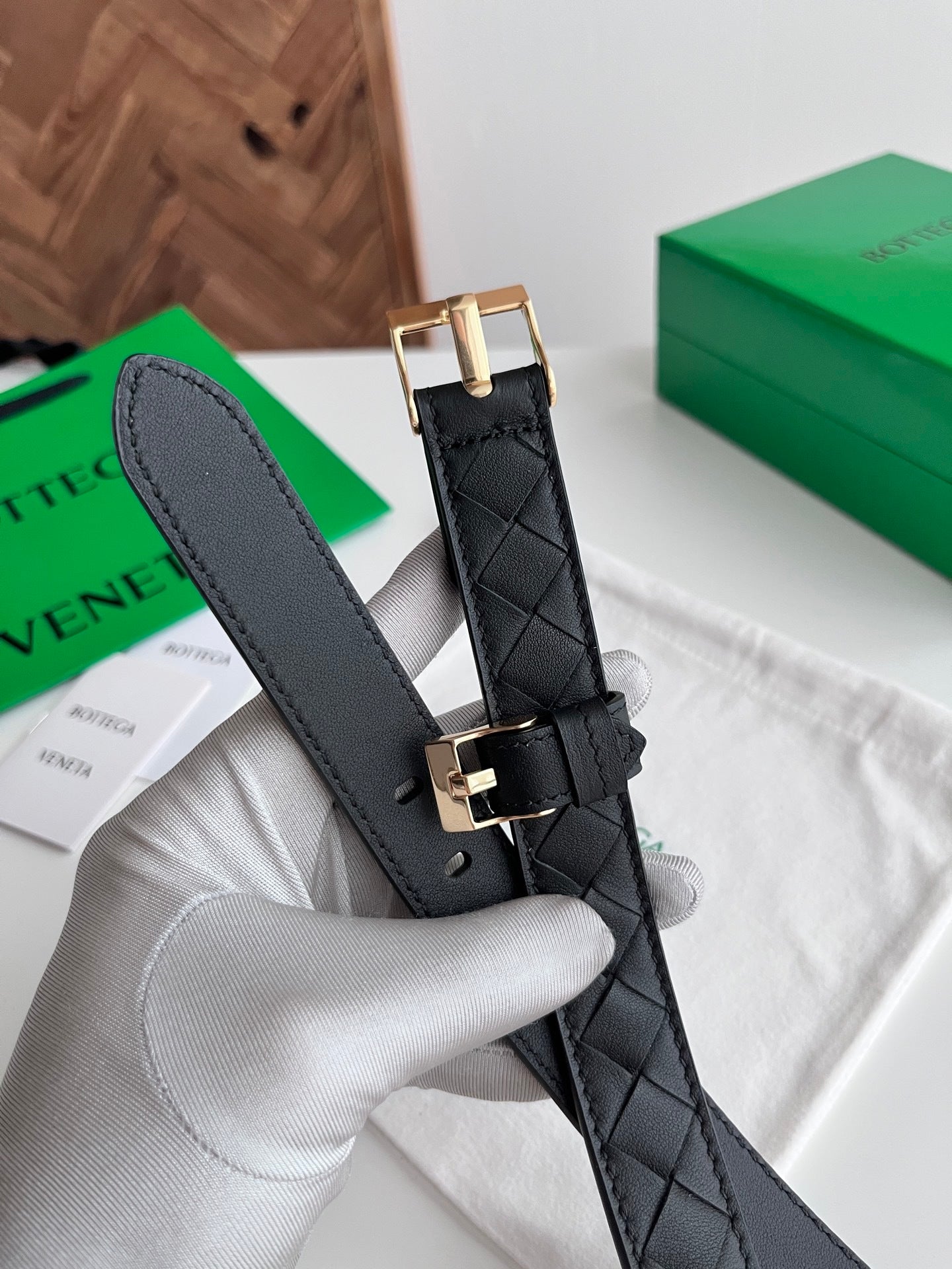 2.5 Women’s Handwoven Intreccio Leather Belt — New 2025