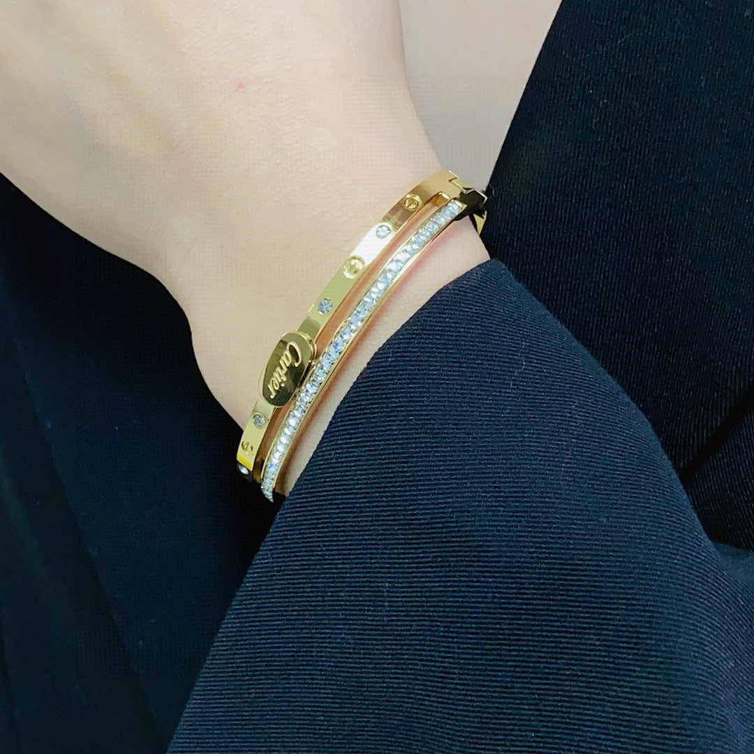 Slim Pavé Crystal Bangle – Refined Elegance