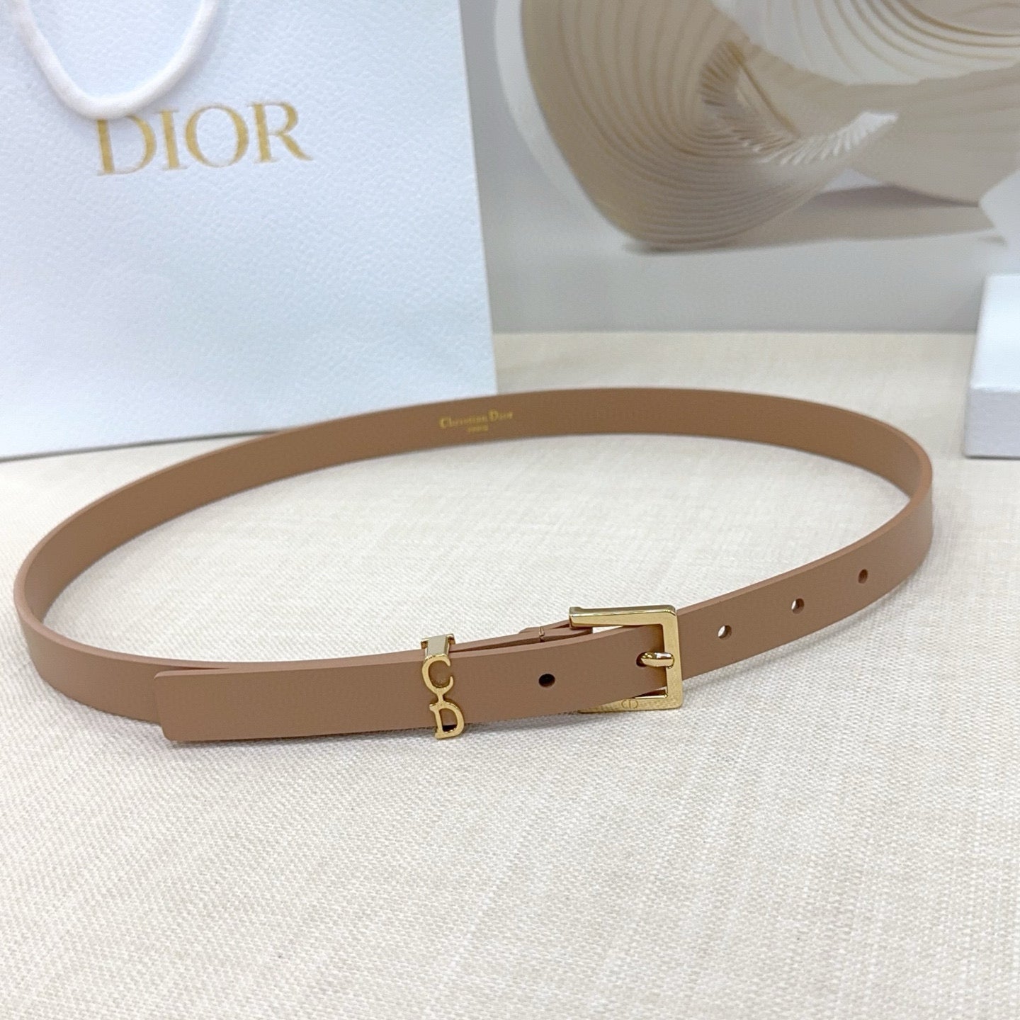 Slim Reversible Leather Waist Belt – 2.0cm