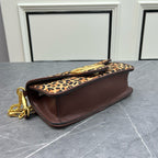 Leopard Print Logo Loco Calfskin Bag