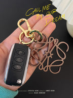 Two-Tone Leather Key Charm