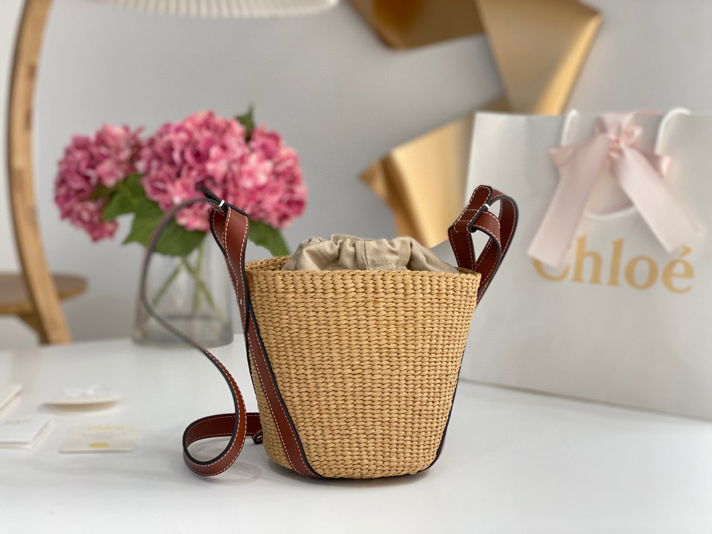 Chl*oe Small Woody Basket - Natural Fibers