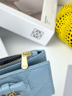D Bow Logo Card Holder | S2867/ S2866| Lambskin |