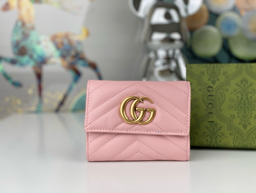 Double J  Bronze Metal Folding Clip Wallet