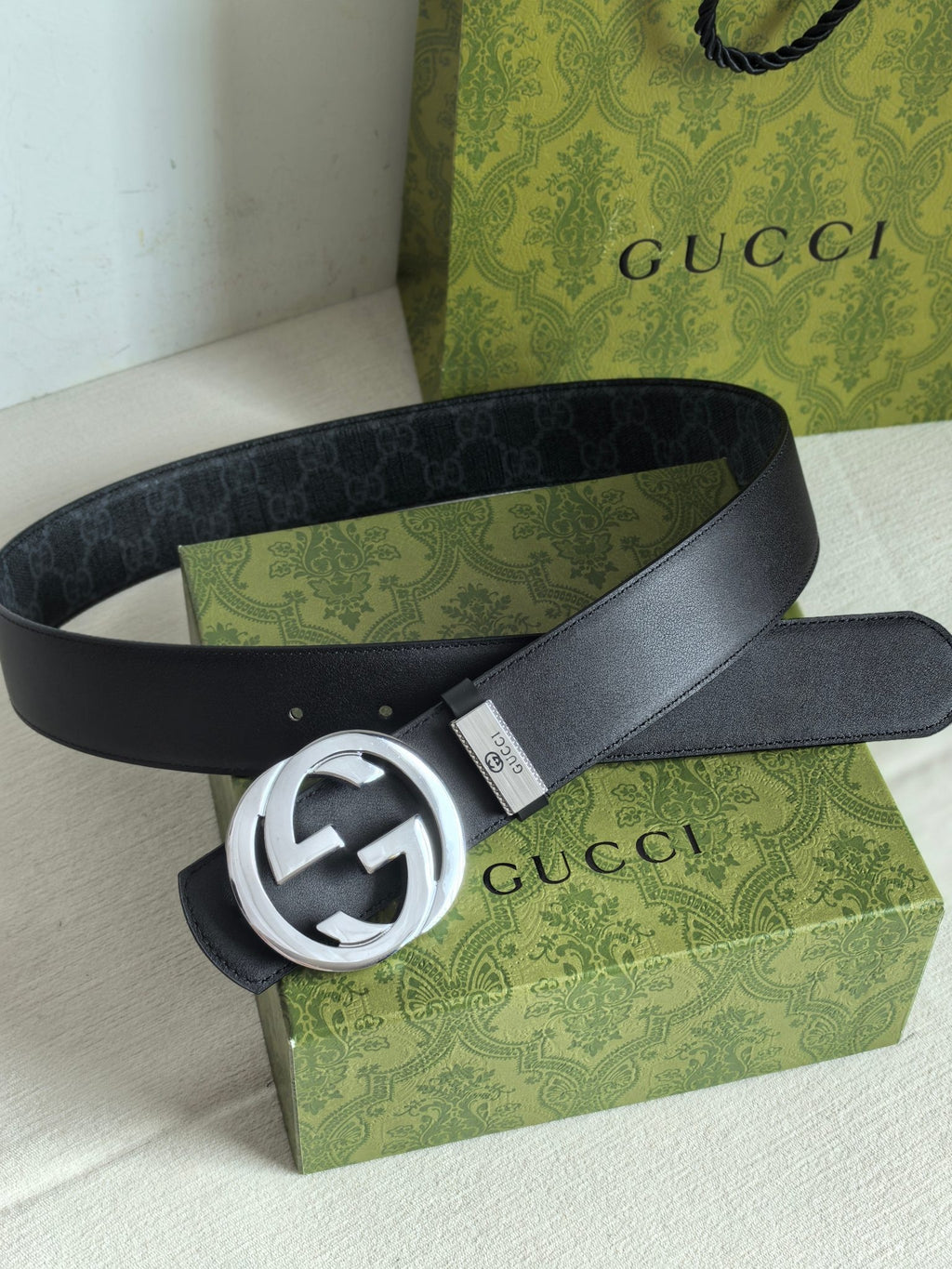 Men’s Interlocking Double Buckle Reversible Belt — 3.8 cm