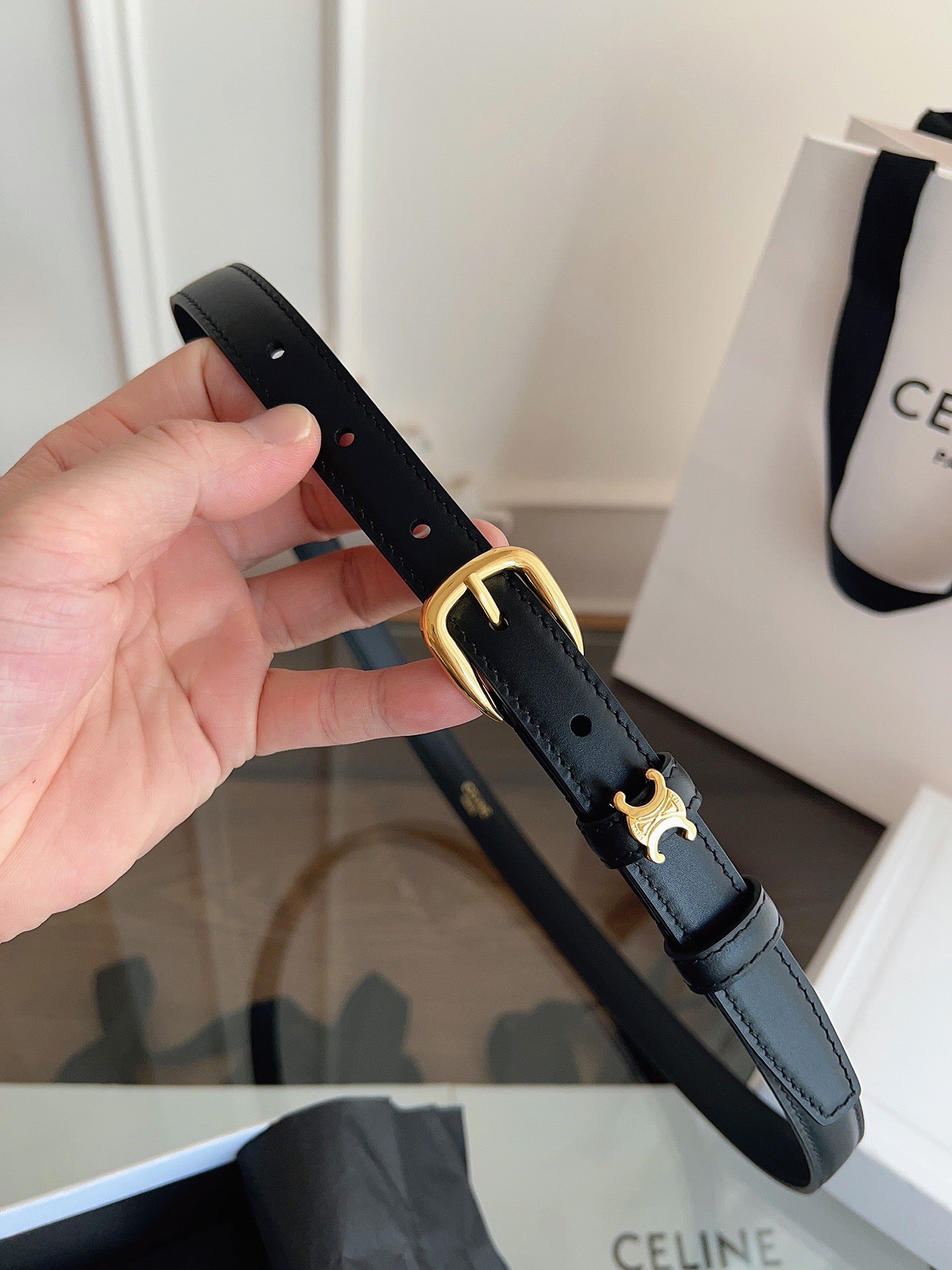 Vivienne Taurillon Belt | 18mm