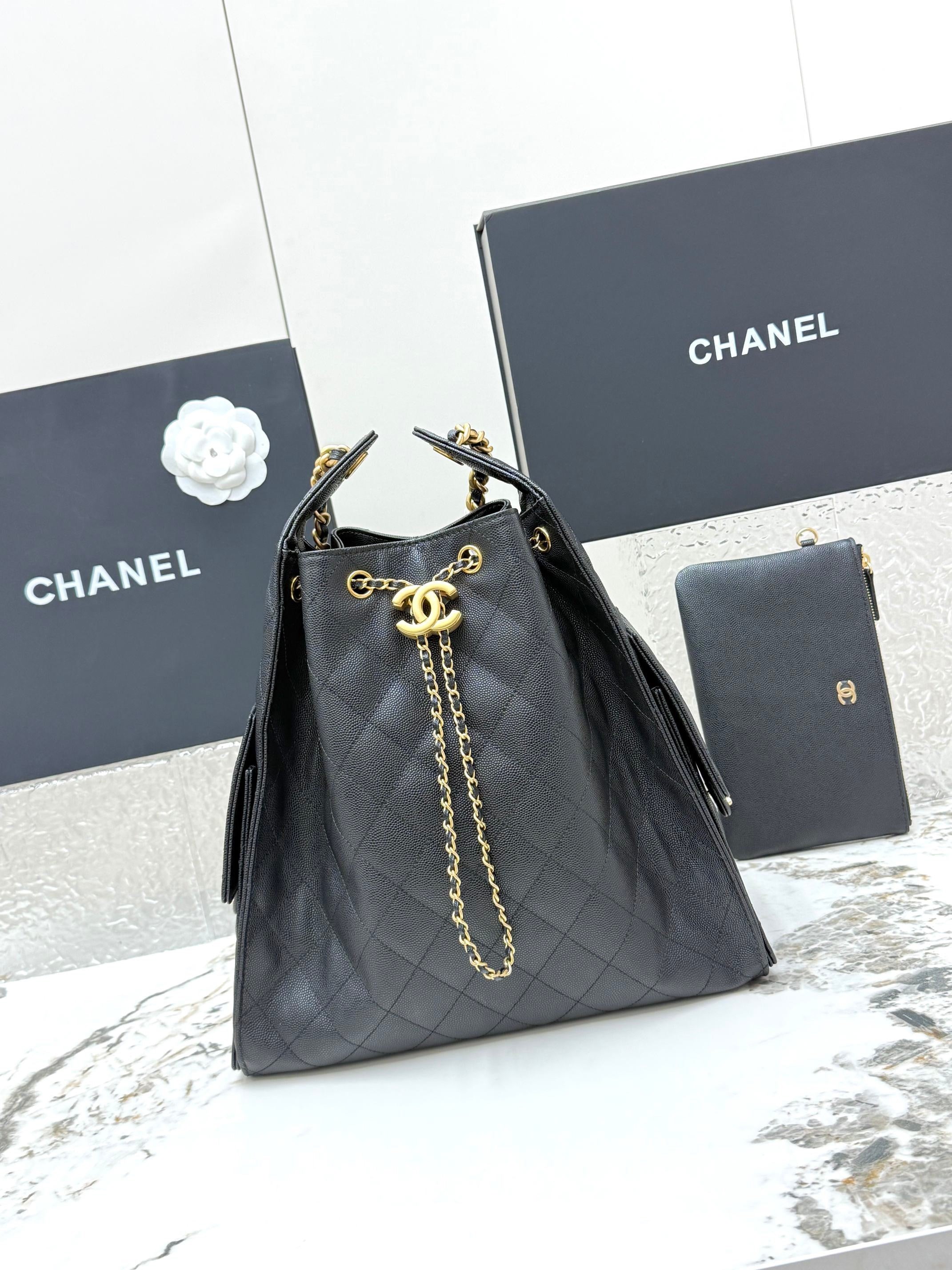 Caviar Leather Hobo Bag | 25C | Large | Premium quality|