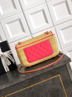 Large Woven Flap Bag – Summer Edition (Premium Quality++)