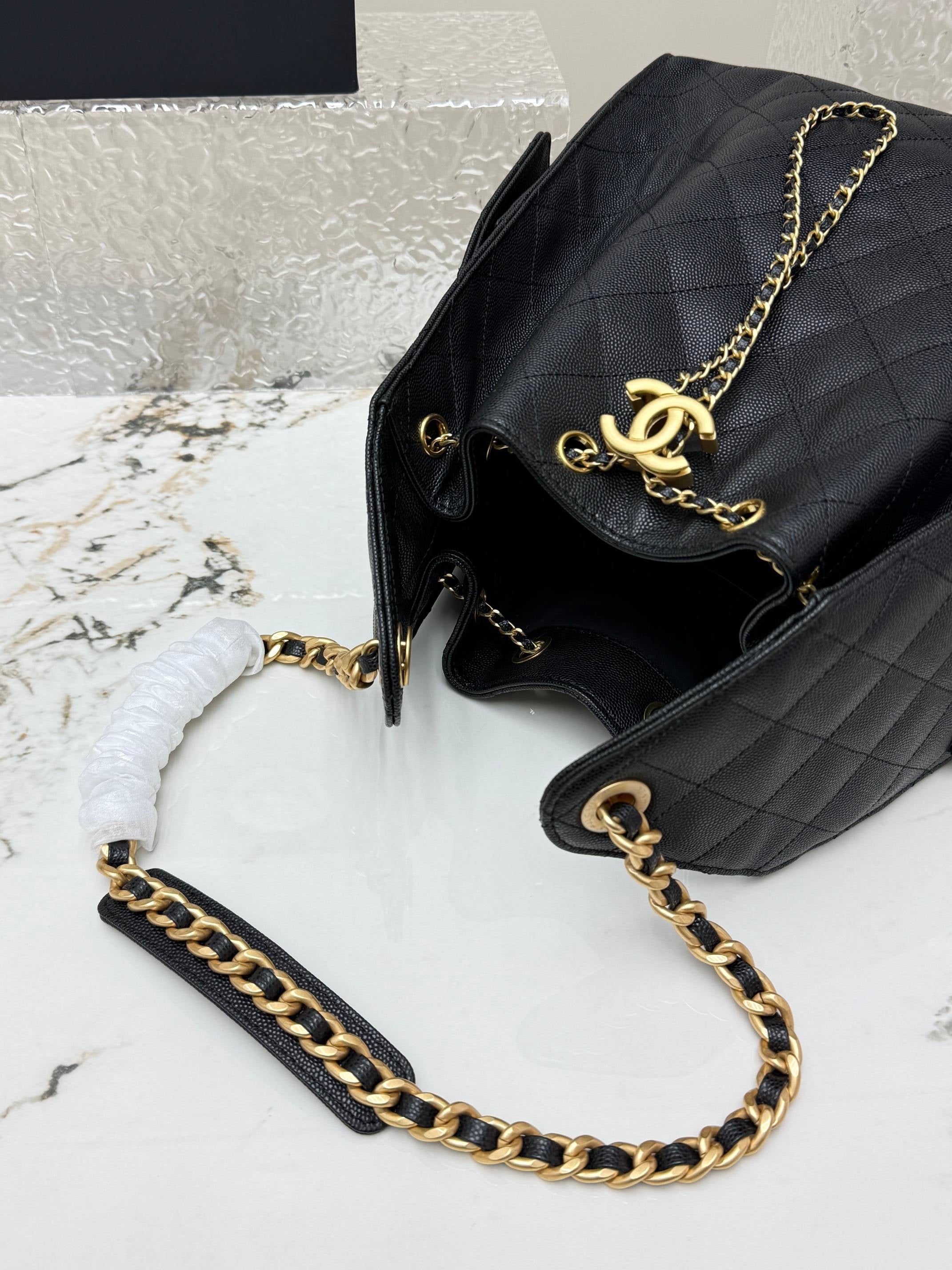 Caviar Leather Hobo Bag | 25C | Large | Premium quality|