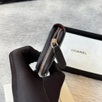 Lychee-Grain Zip Coin Purse (Premium Quality)
