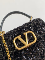 V-SLING 3D Embroidered Sequin Bag | 9866 MTX