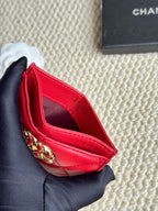 Quilted Lambskin Card Holder