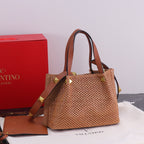 Handwoven Studded Tote Bag