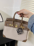 Two-Tone Leather Key Charm