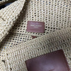 ICARE Woven Raffia Logo Tote (Premium Quality )