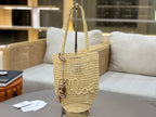Handcrafted Raffia & Leather Tote  (Premium Quality)