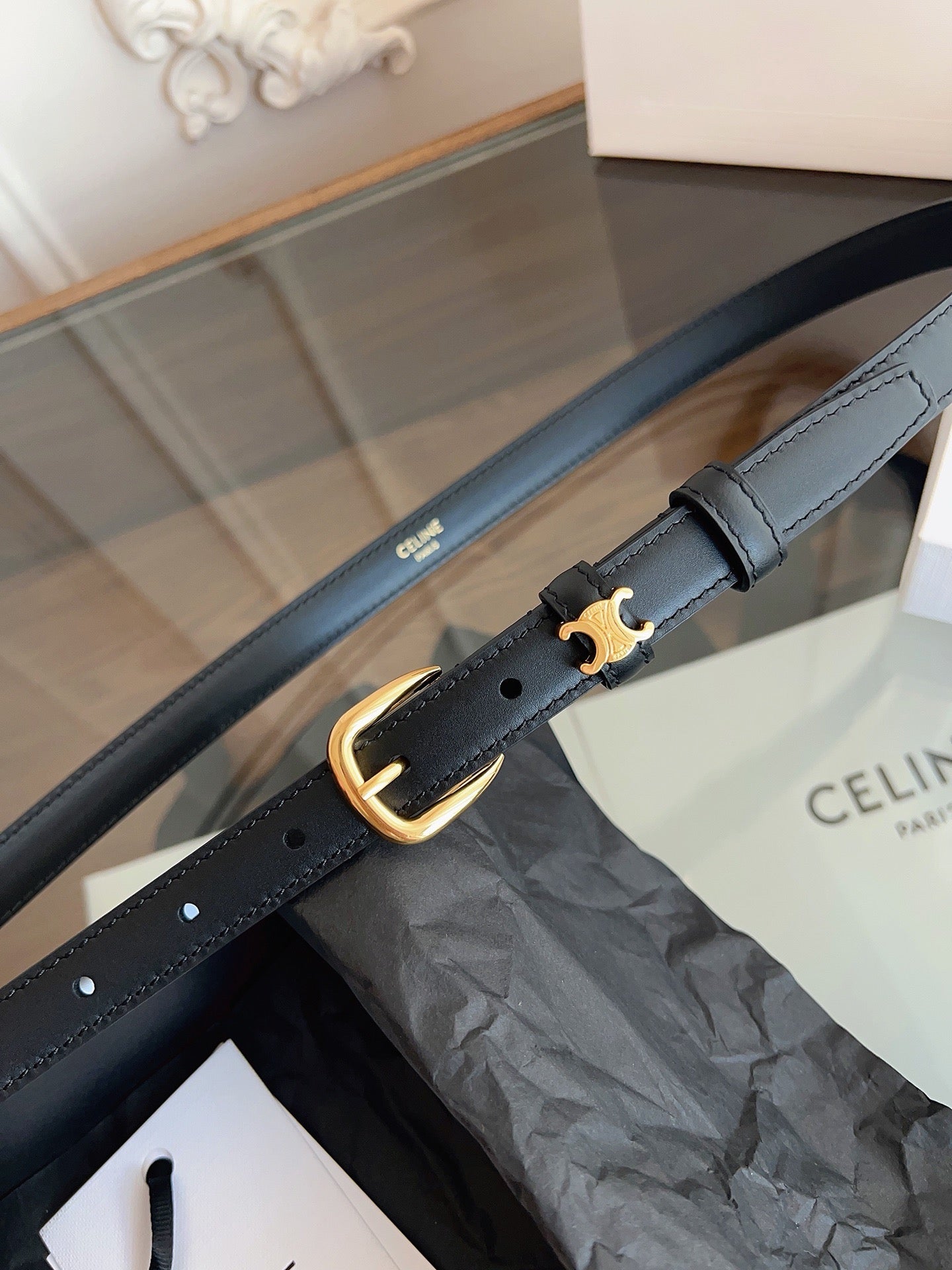 Vivienne Taurillon Belt | 18mm