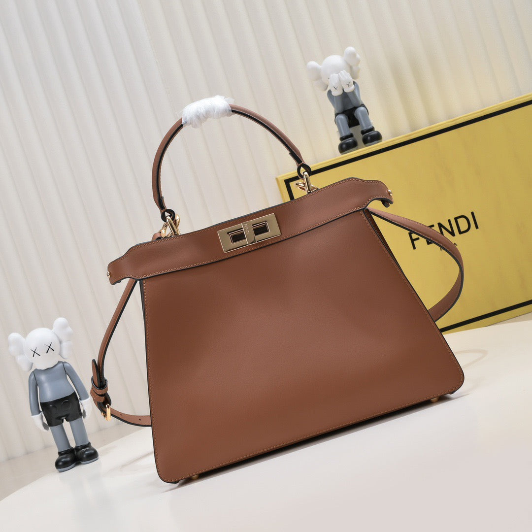Peekaboo-Inspired Leather Handbag
